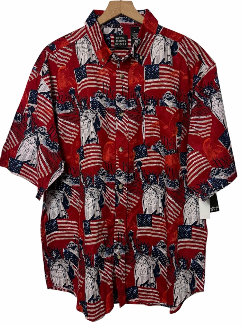 Cotton Traders Sport Eagle Liberty Button Down XL NWT